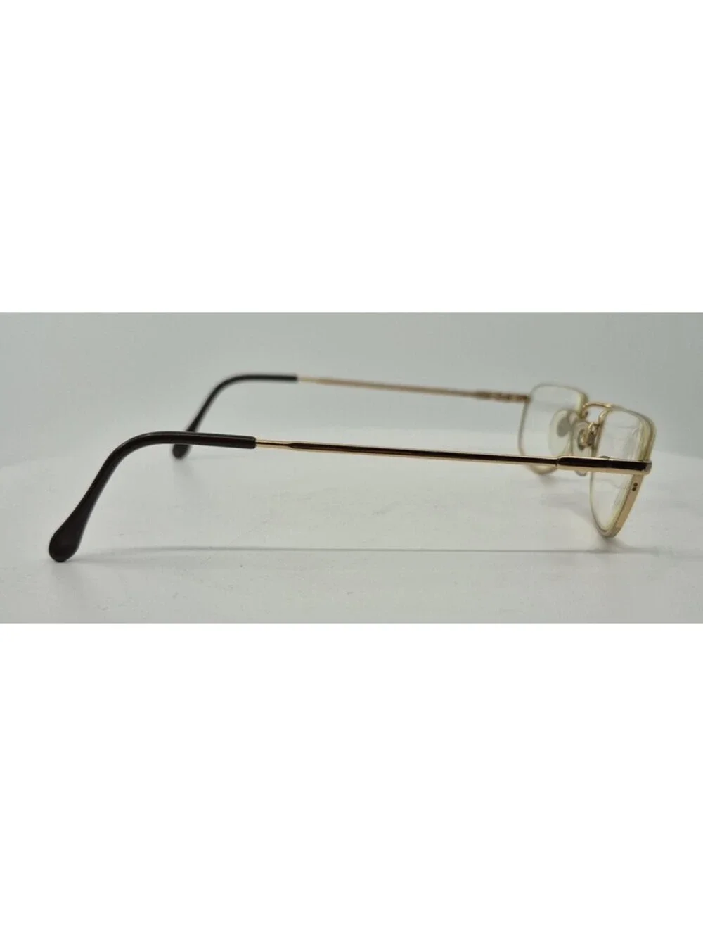 Luxottica Italy Socrates Eyeglasses Half Rim Gold Electroplated Frames 50-22-145